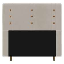 Cabeceira Cama Box Casal Queen Size Roma 160cm Veludo Bege - Desk Design
