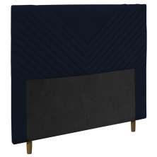 Cabeceira Cama Box Casal Queen Size Viena 160cm Veludo Azul Marinho - Desk Design