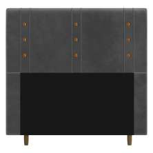Cabeceira Cama Box Casal Roma 140cm Veludo Cinza - Desk Design