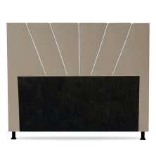Cabeceira Cama Box Solteiro Dallas 90cm Suede Bege - Desk Design