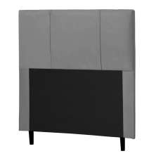 Cabeceira Cama Box Solteiro Donna 90cm Suede Cinza - Desk Design