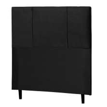 Cabeceira Cama Box Solteiro Donna 90cm Suede Preto - Desk Design