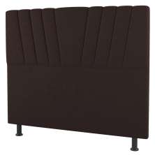 Cabeceira Cama Box Solteiro Dublin 100cm Suede Marrom - Desk Design