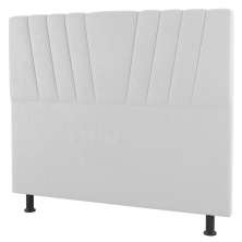 Cabeceira Cama Box Solteiro Dublin 90cm Sintético Branco - Desk Design
