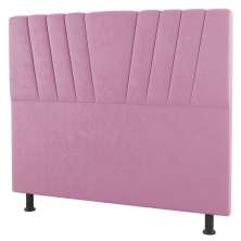 Cabeceira Cama Box Solteiro Dublin 90cm Suede Rosa - Desk Design