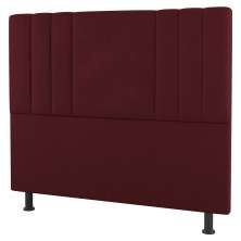 Cabeceira Cama Box Solteiro Grace 90cm Suede Bordô - Desk Design