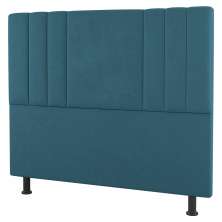 Cabeceira Cama Box Solteiro Grace 90cm Suede Turquesa - Desk Design