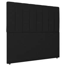 Cabeceira Cama Box Solteiro Ivana 90cm Linho Preto - Desk Design
