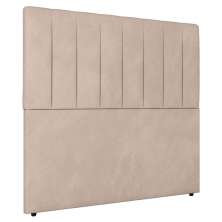 Cabeceira Cama Box Solteiro Ivana 90cm Veludo Bege - Desk Design