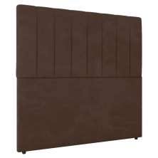 Cabeceira Cama Box Solteiro Ivana 90cm Veludo Marrom - Desk Design