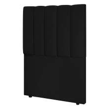 Cabeceira Cama Box Solteiro Kharla 90cm Veludo Preto - Desk Design