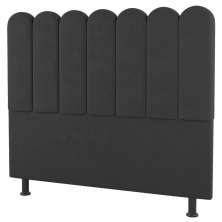 Cabeceira Cama Box Solteiro Lana 90cm Linho Cinza - Desk Design