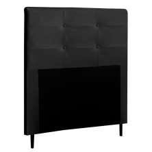 Cabeceira Cama Box Solteiro Luna 90cm Corano Preto - Desk Design