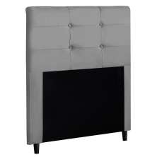 Cabeceira Cama Box Solteiro Luna 90cm Suede Cinza - Desk Design