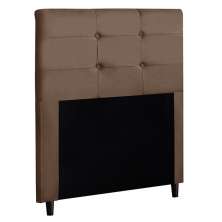 Cabeceira Cama Box Solteiro Luna 90cm Suede Marrom - Desk Design