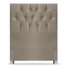 Cabeceira Cama Box Solteiro Madrid 90cm Suede Bege - Desk Design