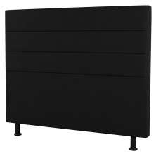 Cabeceira Cama Box Solteiro Malik 90cm Suede Preto - Desk Design