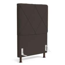 Cabeceira Cama Box Solteiro Mel 90cm com Frame Suede Marrom - Desk Design