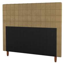 Cabeceira Cama Box Solteiro Parisis 90cm Suede Bege - Desk Design