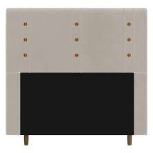 Cabeceira Cama Box Solteiro Roma 90cm Veludo Bege - Desk Design