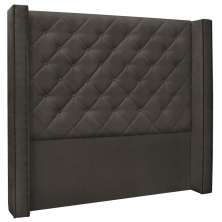 Cabeceira Estofada Cama Box Casal Alteza 140cm Suede Cinza - Desk Design