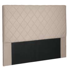 Cabeceira Estofada Cama Box Casal Esmeralda 140cm Suede Bege - Desk Design