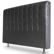 Cabeceira Estofada Cama Box Casal Louise 140cm Corano Preto - Desk Design