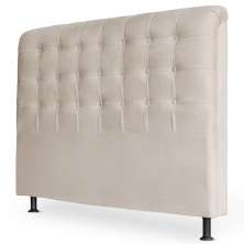 Cabeceira Estofada Cama Box Casal Queen Louise 160cm Suede Marfim - Desk Design