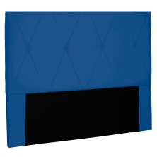 Cabeceira Estofada Cama Box Casal Queen Size Aquilla 160cm Suede Azul Marinho - Desk Design