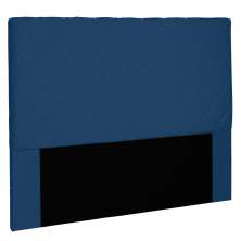 Cabeceira Estofada Cama Box Casal Queen Size Esmeralda 160cm Suede Azul Marinho - Desk Design