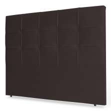 Cabeceira Estofada Cama Box Casal Queen Size Fiorella 160cm Corino Marrom Cacau - Desk Design