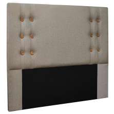 Cabeceira Estofada Cama Box Casal Queen Size Monreale 160cm Linho Rústico Areia - Desk Design