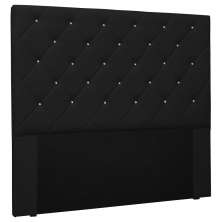 Cabeceira Estofada Cama Box Casal Queen Size Tânia 160cm Corano Preto - Desk Design