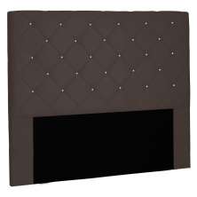 Cabeceira Estofada Cama Box Casal Queen Size Tânia 160cm Suede Café - Desk Design