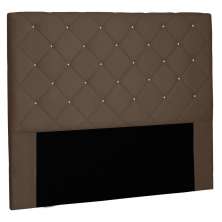 Cabeceira Estofada Cama Box Casal Queen Size Tânia 160cm Suede Caramelo - Desk Design
