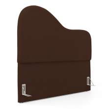 Cabeceira Orgânica Cama Box Casal Padrão Sea 140cm com Frame Suede Marrom - Desk Design