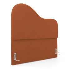 Cabeceira Orgânica Cama Box Casal Padrão Sea 140cm com Frame Veludo Terracota - Desk Design