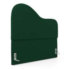 Cabeceira Orgânica Cama Box Casal Padrão Sea 140cm com Frame Veludo Verde Escuro - Desk Design