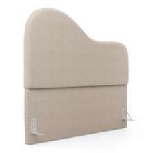 Cabeceira Orgânica Cama Box King Size Sea 195cm com Frame Bouclé Bege - Desk Design