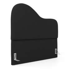 Cabeceira Orgânica Cama Box King Size Sea 195cm com Frame Bouclé Preto - Desk Design
