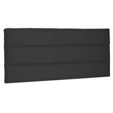 Cabeceira Painel Estofada Cama Box Casal La Italian 140cm Suede Preto - Desk Design