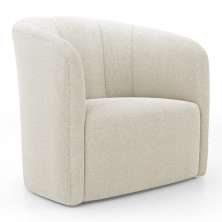 Poltrona Decorativa Living Abby Bouclê Bege - Desk Design