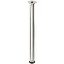 Pé para Mesa de Jantar com Regulagem 7,6x75cm Cromado Palito Redondo Aço Carbono Dimec