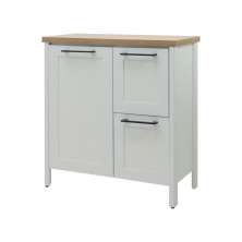 Aparador Buffet Ditália 1Porta 2Gav c/Tampo BN-01 Cor:Cinza