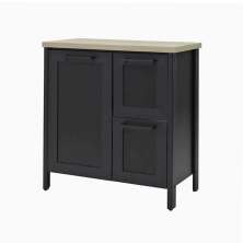 Aparador Buffet Ditália 1Porta 2Gav c/Tampo BN-01 Cor:Preto