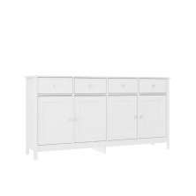 Aparador Buffet Ditália 4 Portas 4 gavetas R-626 Branco