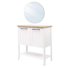 Aparador Buffet Ditália C/ Espelho 2 Portas BN-02 Cor:Branco