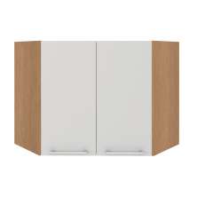 Armário Aéreo Ditália Aspen Canto Carv/Branco CD-214