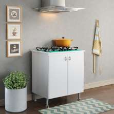 Balcão Cooktop Ditália 2 Portas BA-115 Branco