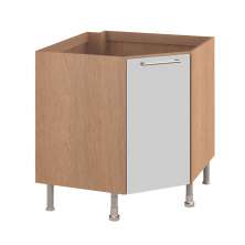 Balcão Ditália Aspen Canto Carv/Branco CD-106